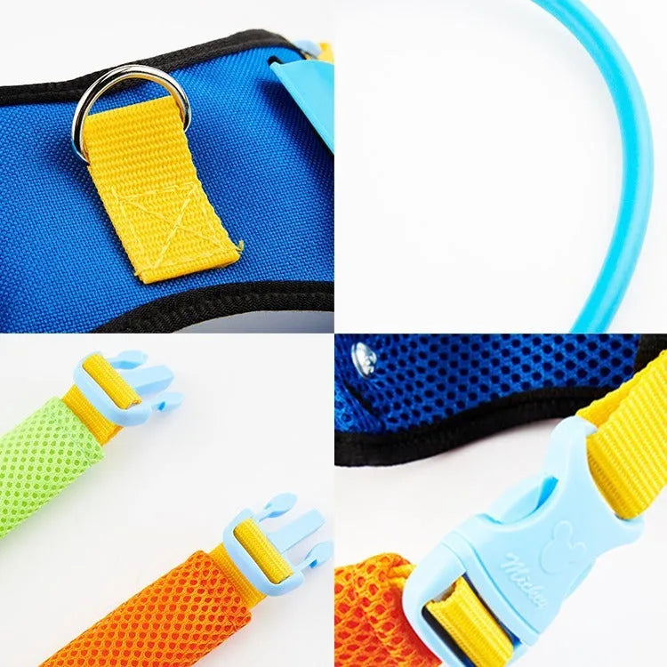 Blue adjustable dog blind anti-collision ring for pet safety protection