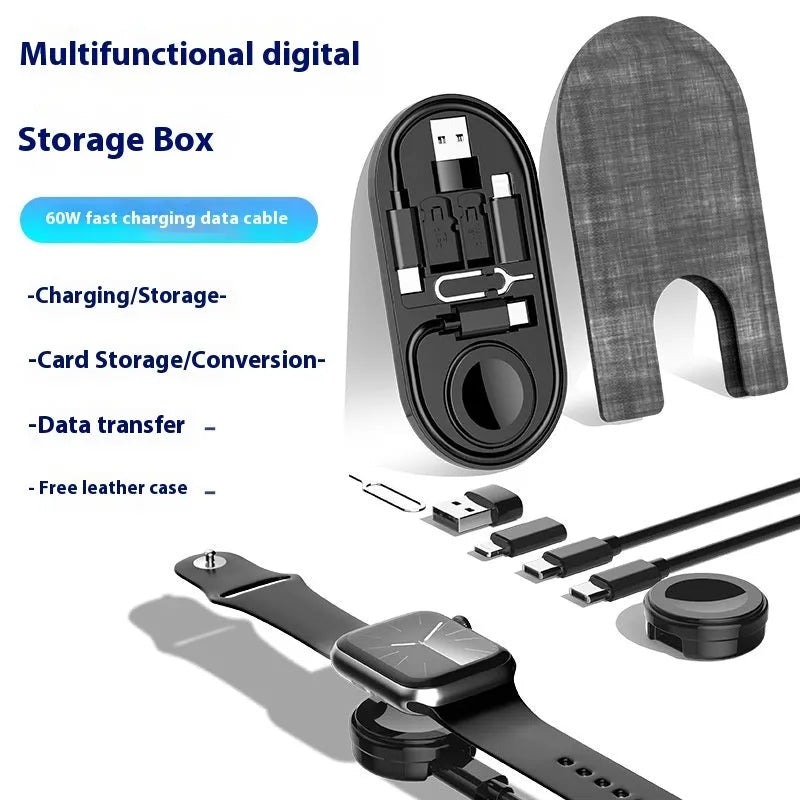 Black ABS PVC adapter set with magnetic multi-interface ports on a flat surface