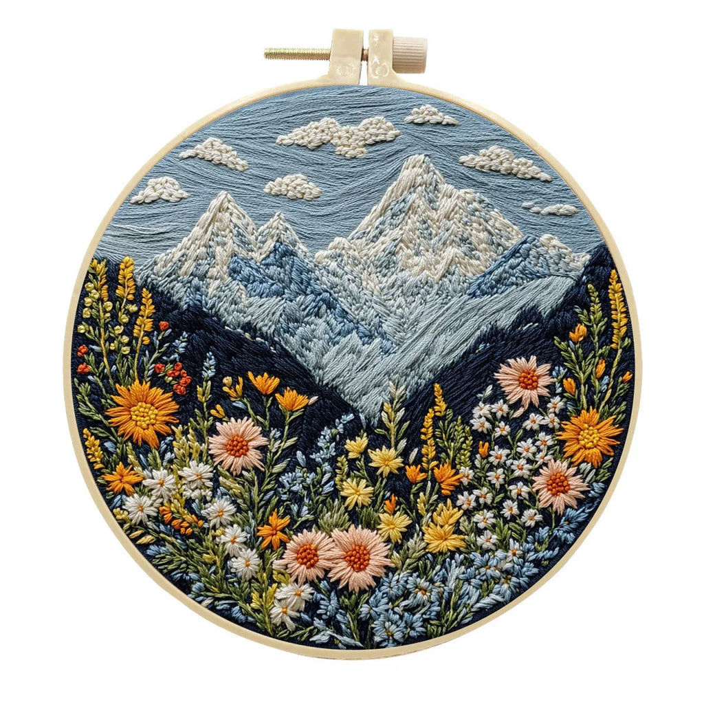 DIY embroidery kit for handmade cloth art with cartoon anime pattern, modern simplicity style, tools or no tools option