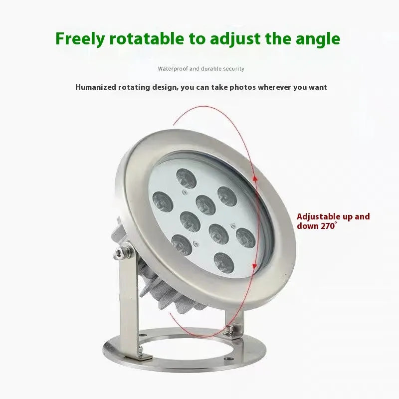 LED underwater lamp 6W blue light for swimming pool fountain pond submersion