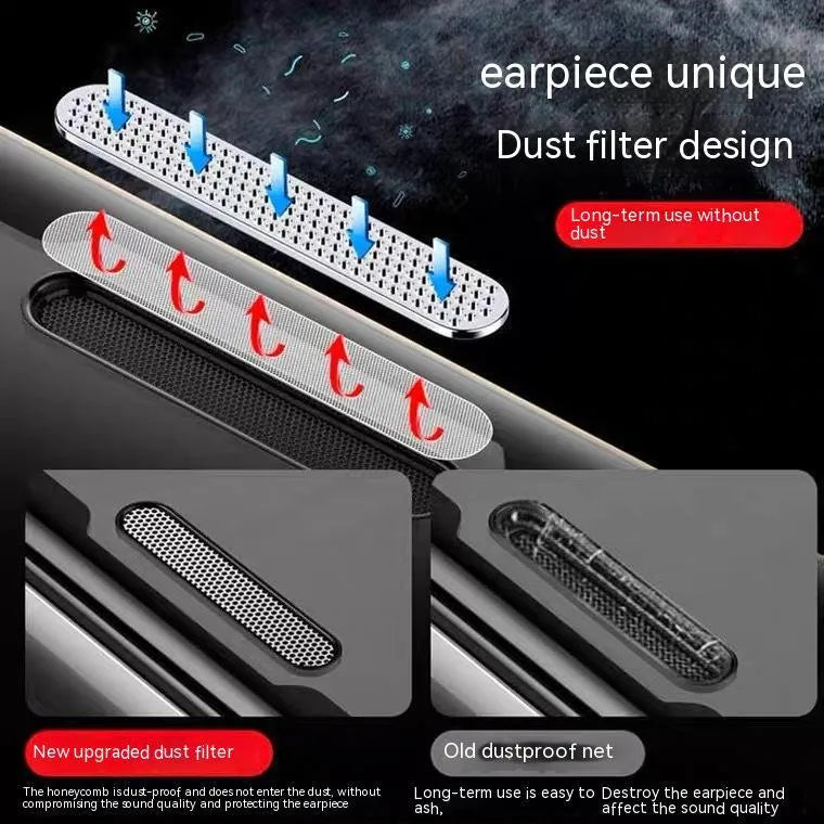 Full-cover tempered glass privacy screen protector for iPhone with dustproof net edge