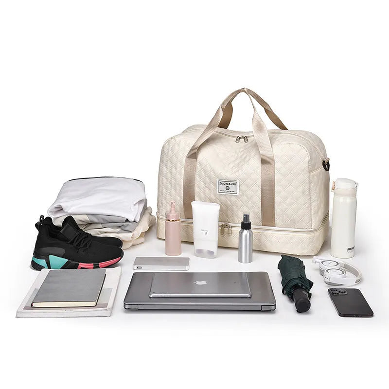 Oxford cloth portable travel bag in a solid colour with large capacity for buggies and leisure gear.