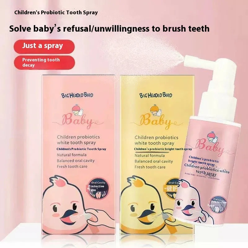 Children's probiotics anticavity oral spray bottle 40ml with strawberry and orange flavour options