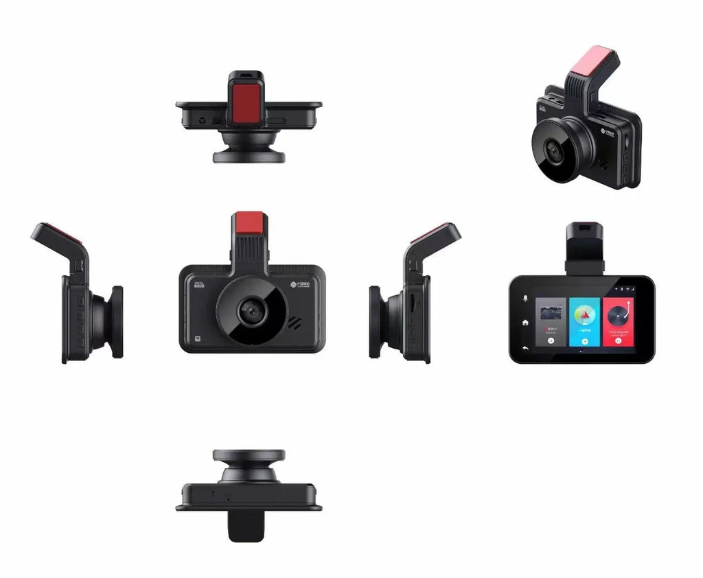3-inch HD car DVR dashboard camera with double lens front and back recording capability