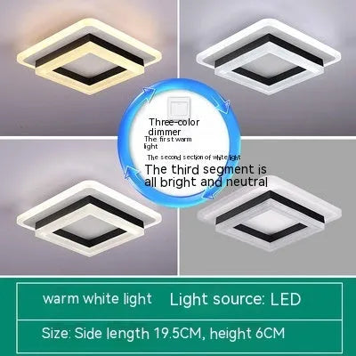 Modern ceiling light for corridor hallway living room with three colour options and wide voltage range