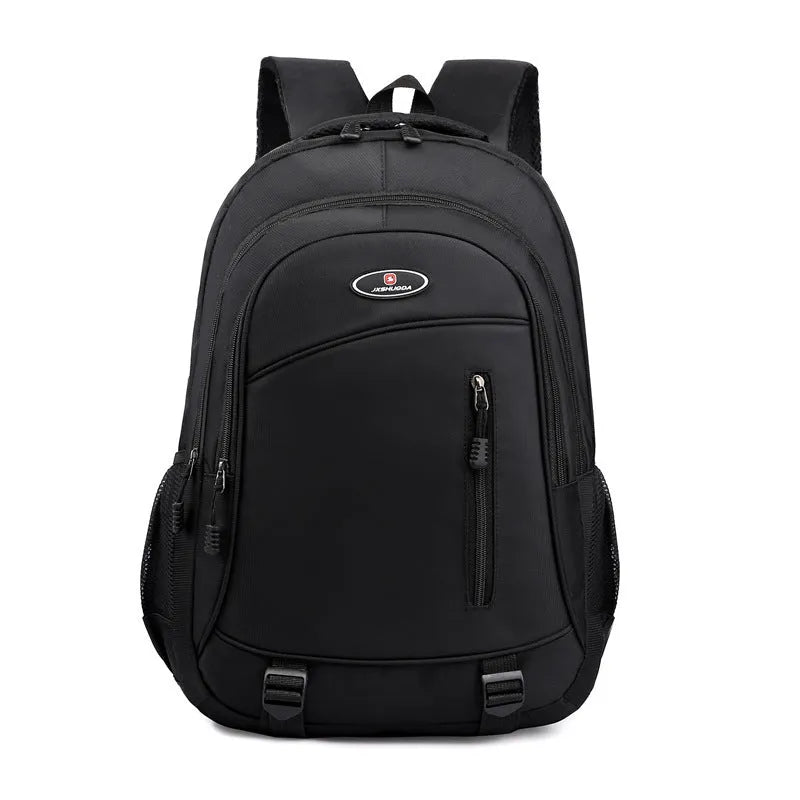High school nylon backpack with airpillow straps in urban simplicity design, available in four colours