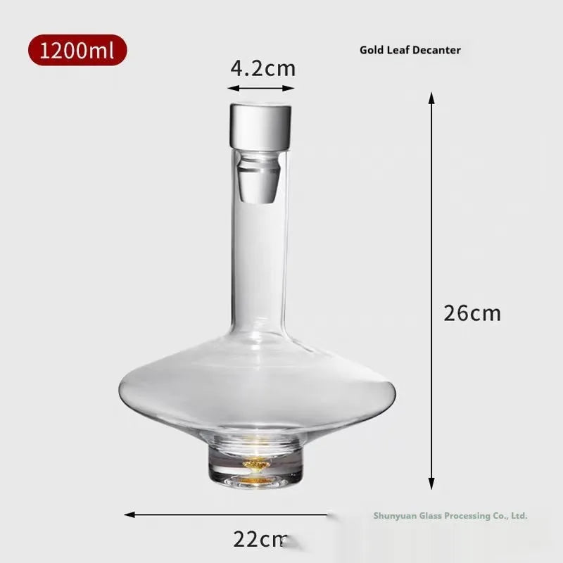 Modern simple glass wine set with one glass cup, available in three colour options for wine service