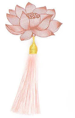 Rose gold electroplated brass bookmark with hollow plating maple leaf design