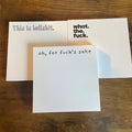 75mm square sticky notes with fun English text designs in multiple colour options