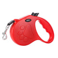 Automatic telescopic traction rope for pets in ABS, 140x168mm, with lock button and retractable cord, ten colours available