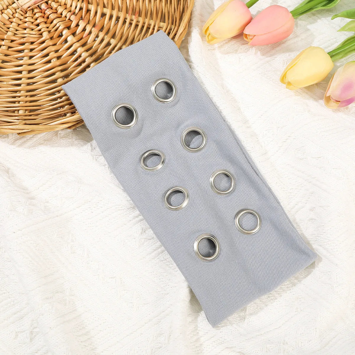 Hollow metal exercise hair band in punk style with seven colour options