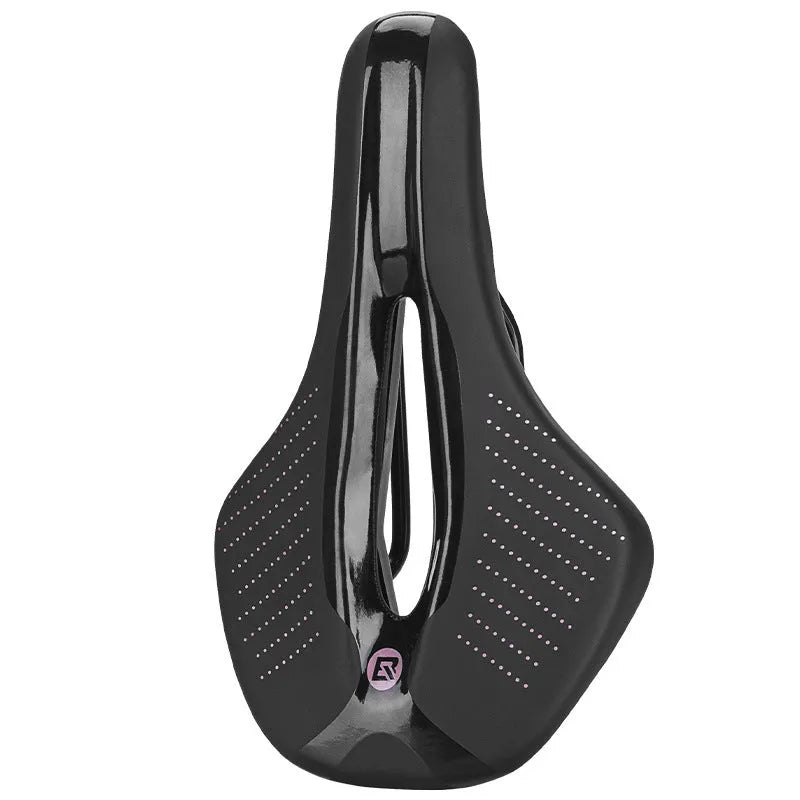 Black and pink mountain bike seat cushion size M with PU foam padding