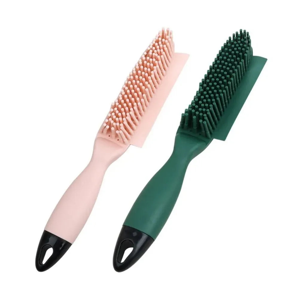Green dual-sided pet brush with comb and 7.5cm wool sticker plate for hair removal