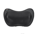 Brown genuine leather smart shoulder and neck massage pillow with 8 heads, for home and car use.