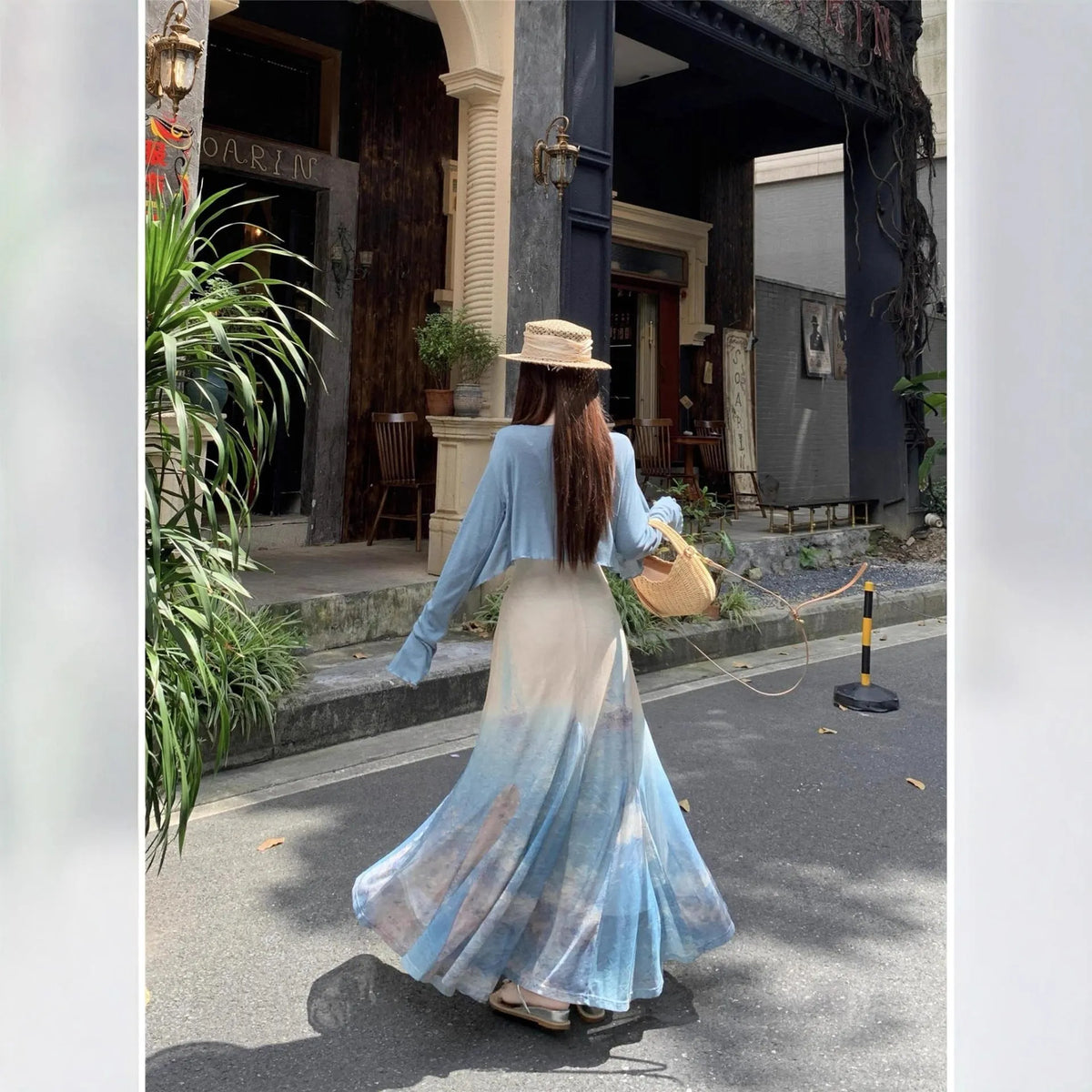 High waist fishtail midi dress in suspender dress colour with sleeveless cut and princess sleeves, sizes S M L