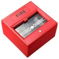 Red wired hand breaking glass emergency fire alarm button with fireproof housing