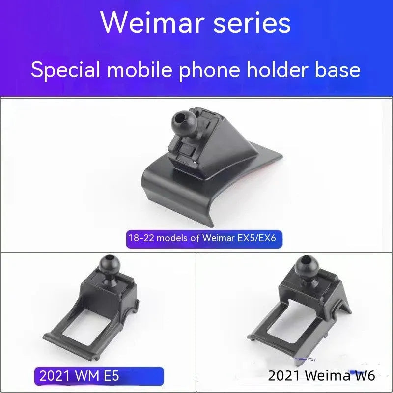 GOODWAY car mobile phone bracket mounted on dashboard with phone in 360-degree adjustable holder