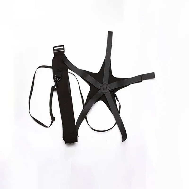 Black football juggling belt with rotating mechanism for training exercises