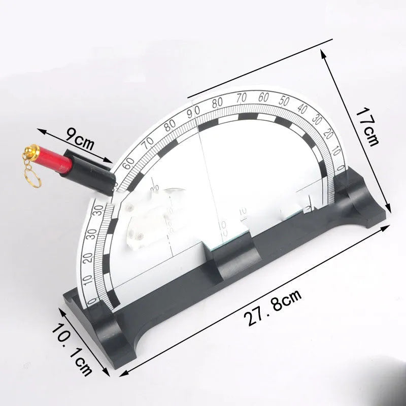 Iron plate physics teaching instrument with laser pen for optics experiments