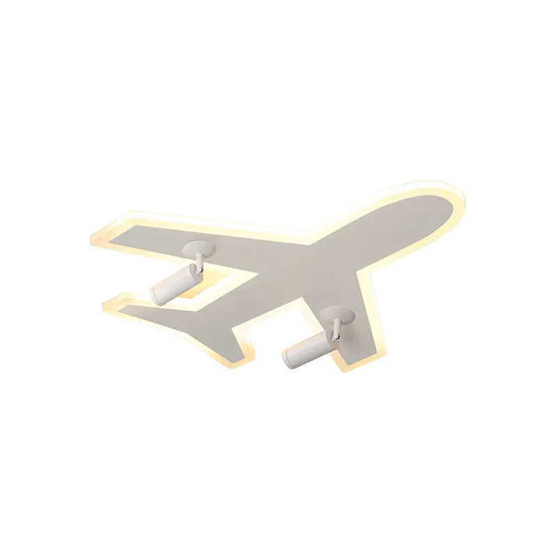 White acrylic LED ceiling light for children's room, 220V, available in 55x51cm and 80x74cm sizes