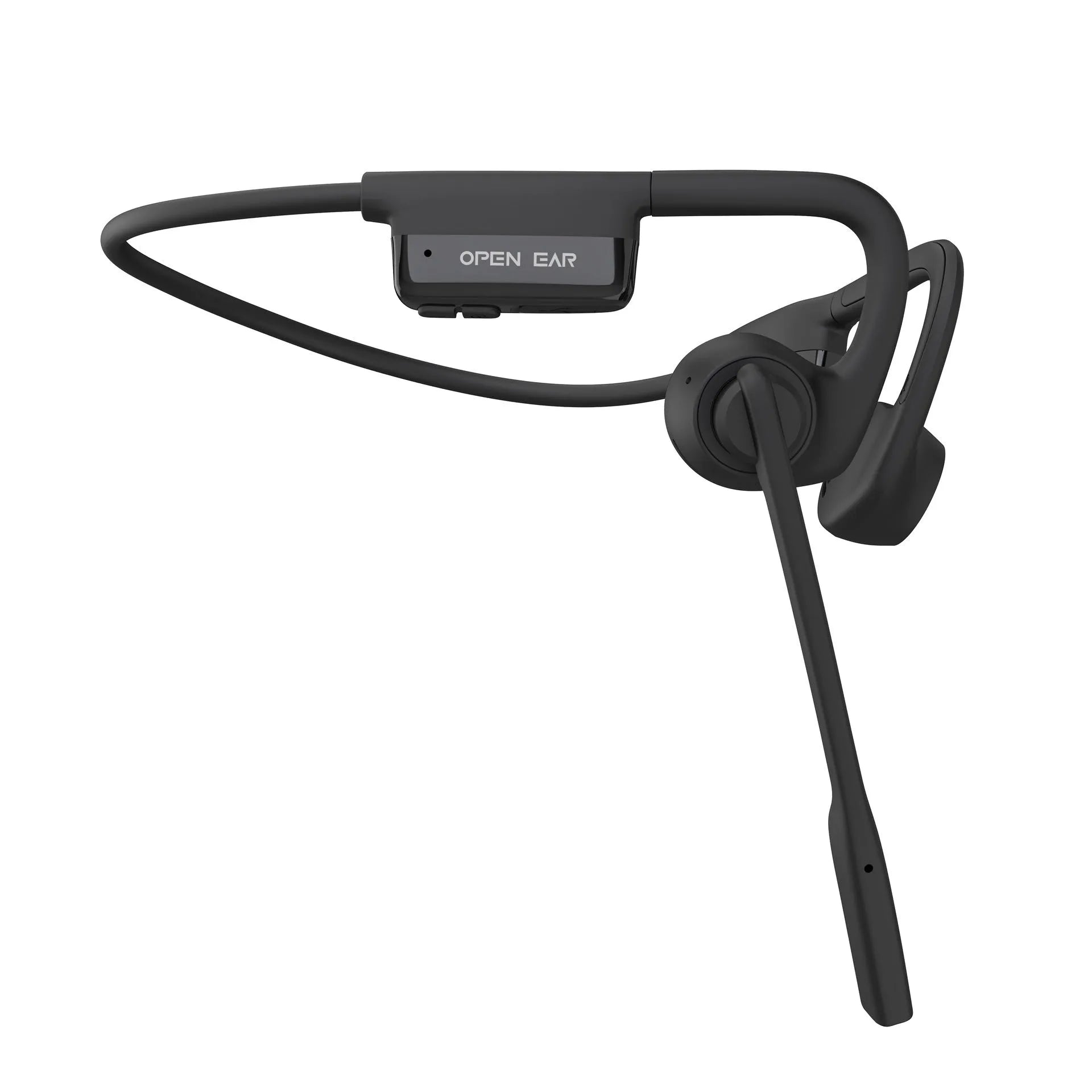 AS24 Black wireless open ear bone conduction Bluetooth headset with ear hook design and ENC noise reduction