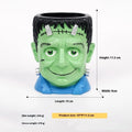 Halloween cartoon flower pot resin decorations in bandage zombie, death, Frankenstein and white ghost designs