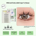 Glue-free self-adhesive false eyelashes in high-grade fibre, 0.07C size, hardcover seven-row tray, disposable style