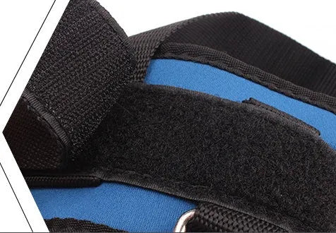 Cotton foot rope ankle strap with thickened diving cotton, quality Velcro, and steel buckle for leg training in black