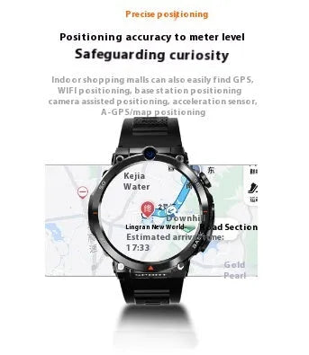 Sports smartwatch with dual cameras, TFT touch screen, heart rate monitoring and NFC functionality