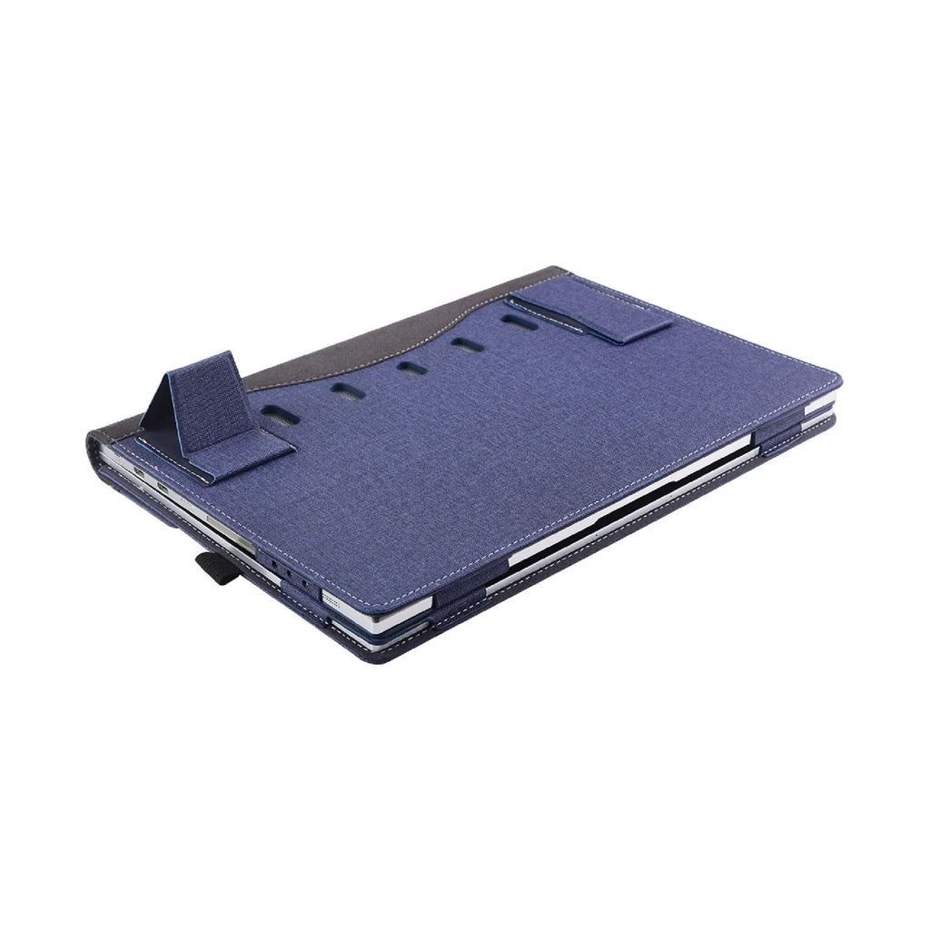 Black imitation leather laptop protective sleeve with bracket-style design for Microsoft laptops