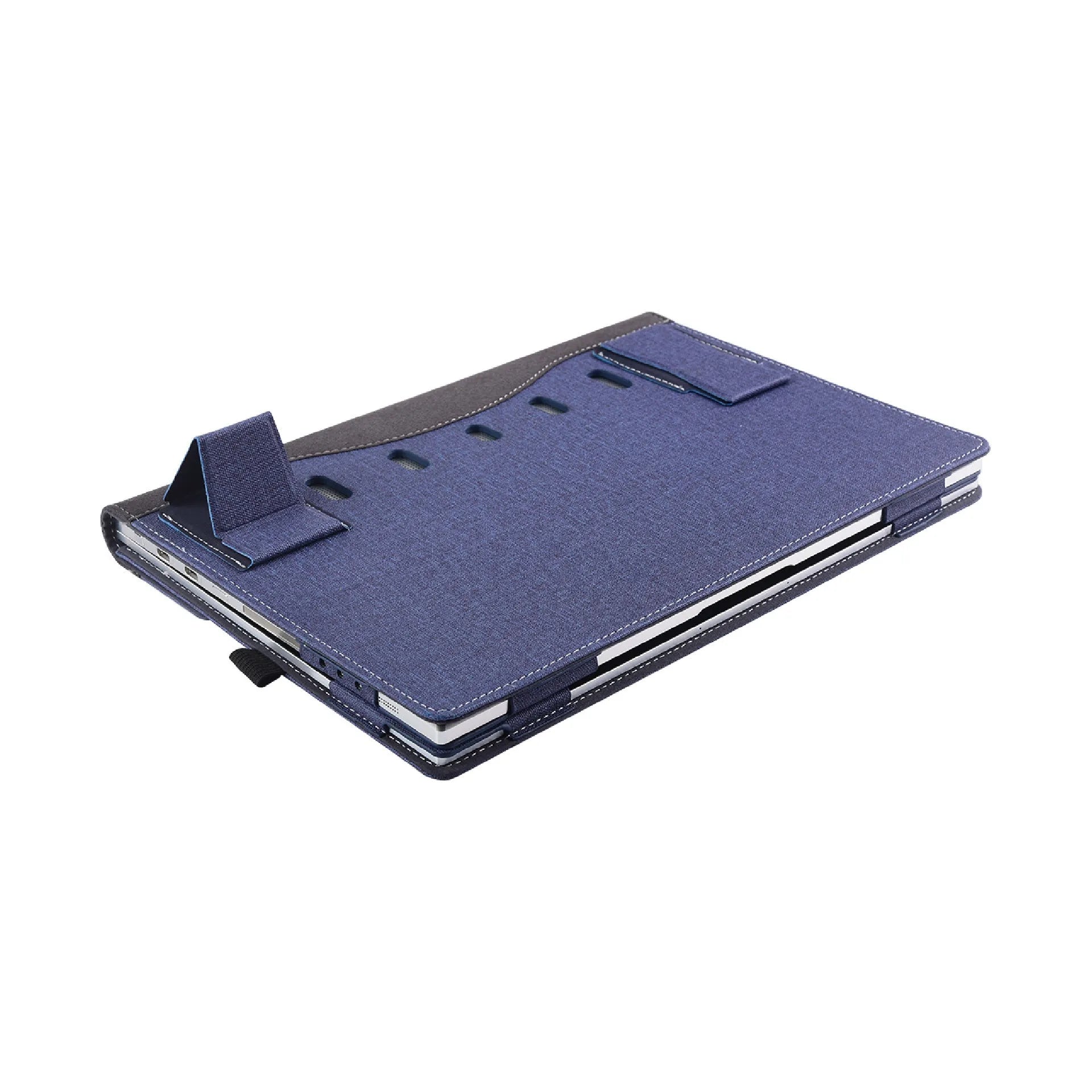 Black imitation leather laptop protective sleeve with bracket-style design for Microsoft laptops