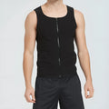 Men's black zip-front polyester storm sweatshirt for running and yoga exercise