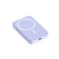 Pink plastic wireless magnetic power bank showing dimensions of 100mm by 64mm.