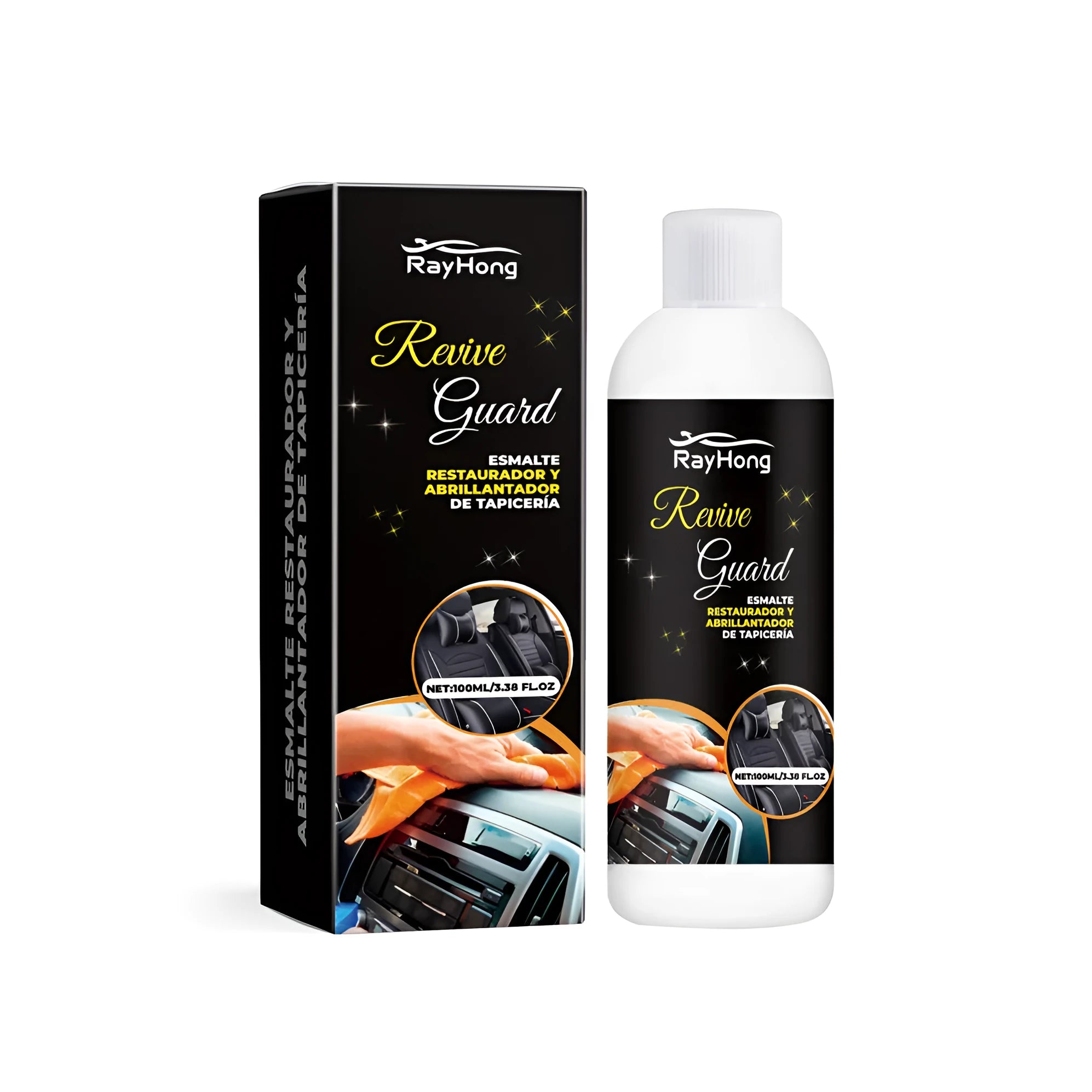 3.8cm by 12.3cm bottle of car interior repair polish for leather and plastic surfaces