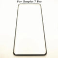 OnePlus 7 Pro replacement touch screen glass panel showing manufacturer logo and clear glass surface