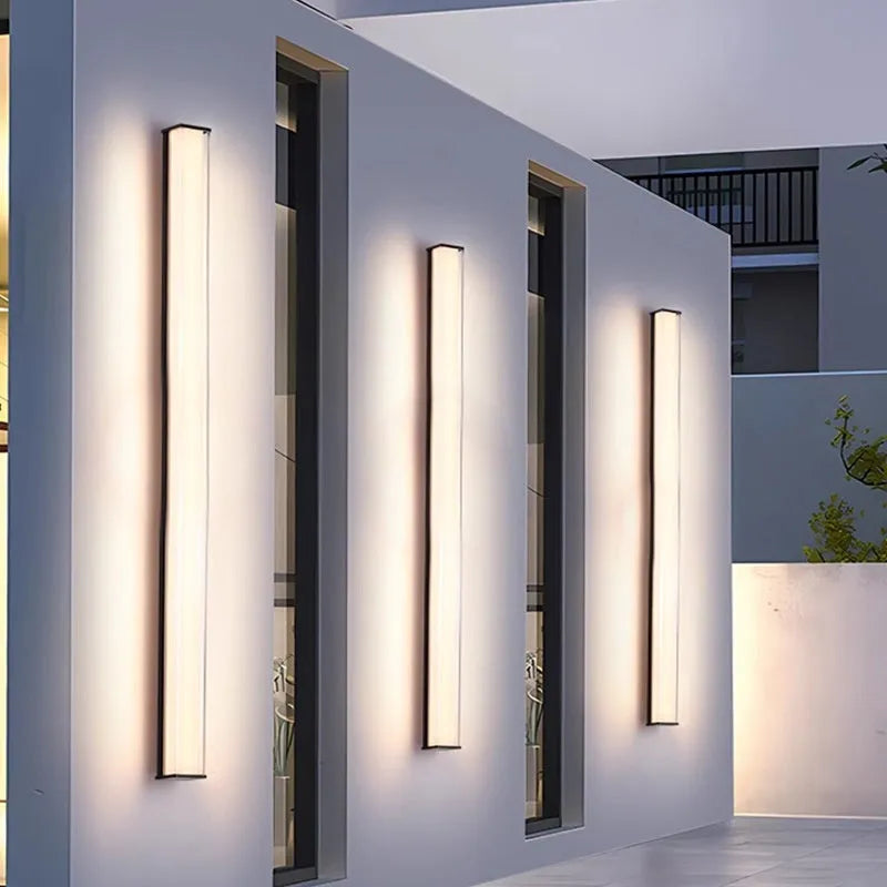 Modern outdoor wall lamp in contemporary design for villa courtyards and hotel entrance areas