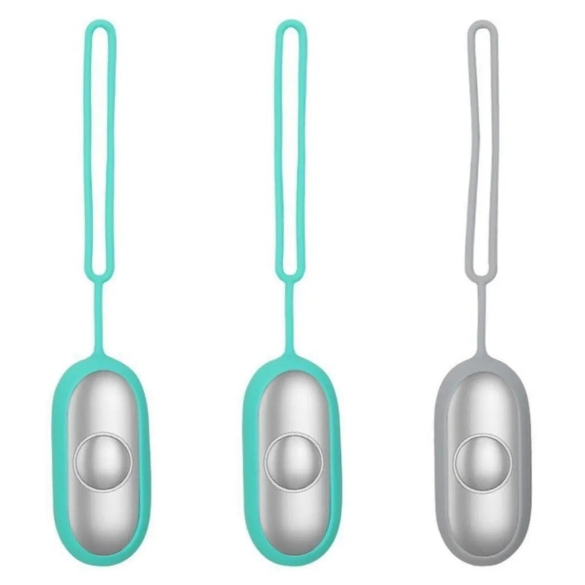 Handheld micro-current sleep aid device in grey colour with USB charging cable