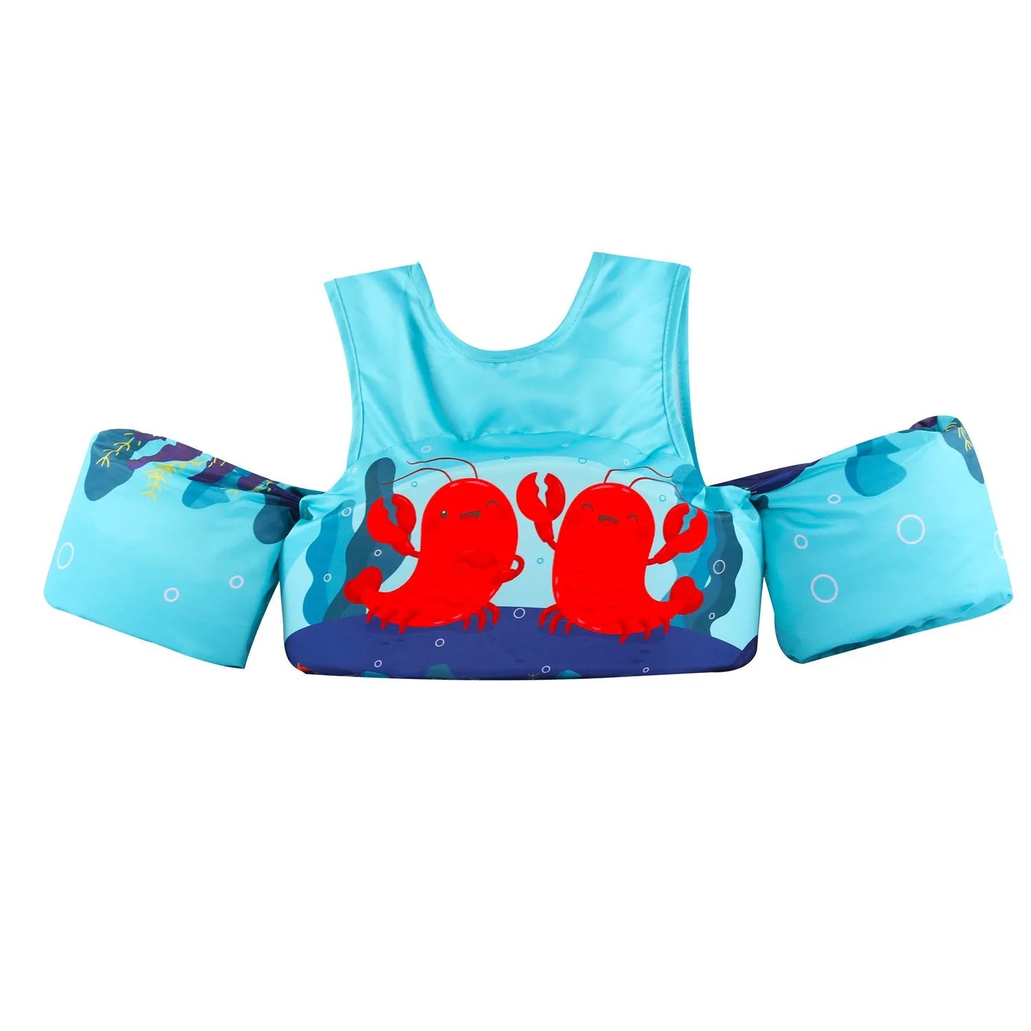 Cartoon children's lengthened arm swimming ring life jacket in colourful patterns