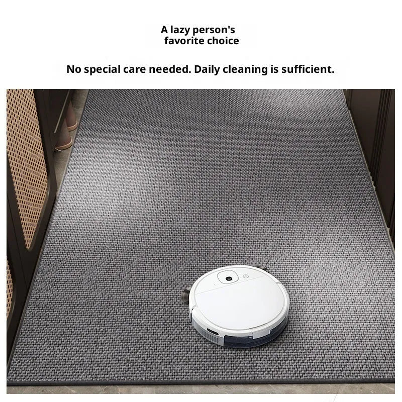 60 x 90 cm linen door mat in solid colour, available in grey, black or brown