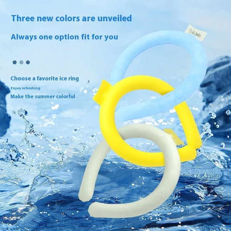 Cooling neck hanging ice ring in multiple colours for outdoor sports heatstroke prevention