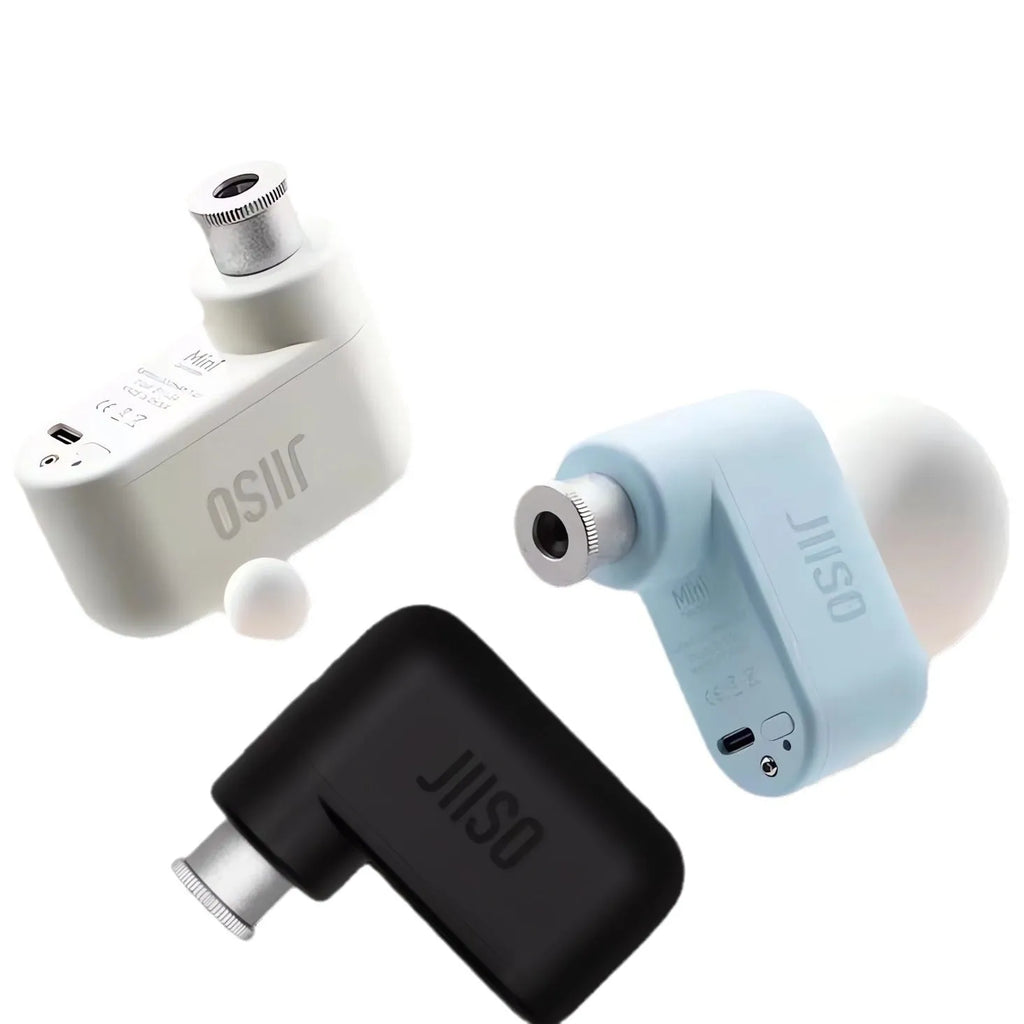 Compact black electric bike pump with USB-C port shown next to bicycle tyre and included air needles.