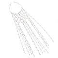 Gold and silver mesh tassel rhinestone headband hair accessory