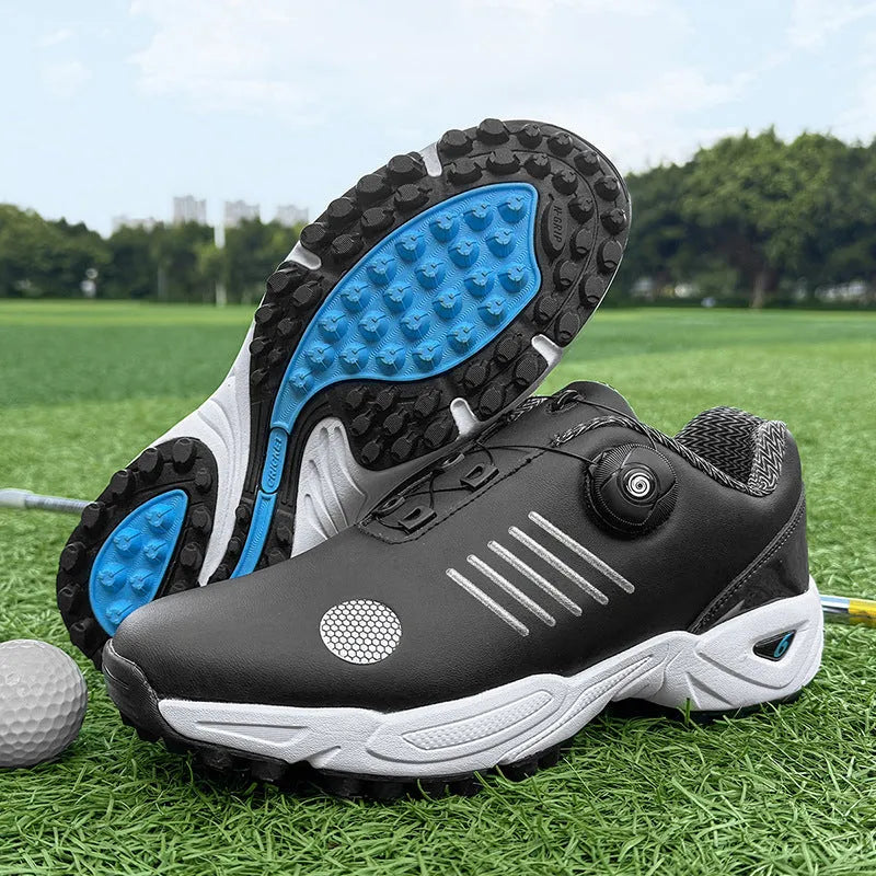 Men's low top rotating shoelace trainers in white, grey or black with mesh inner and rubber sole, sizes 40-46