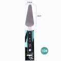 Set of three stainless steel artist palette knives numbered 3, 10, and 12 on a surface.
