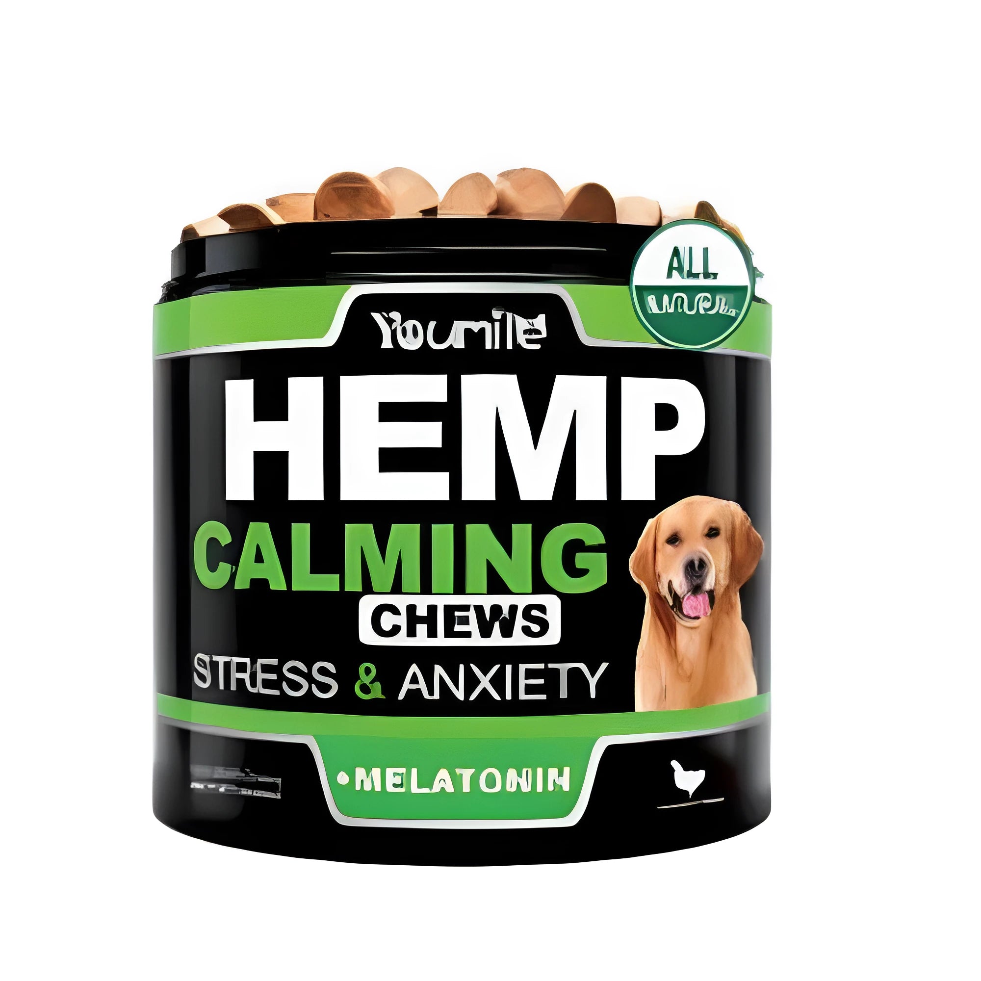 CBD chewable capsules for calmness support in 120-count pack