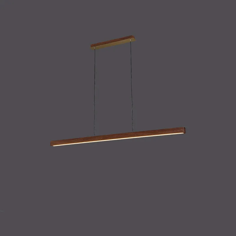 Japanese Style solid wood walnut ceiling light, wooden chandelier with PVC shade, 80cm to 150cm