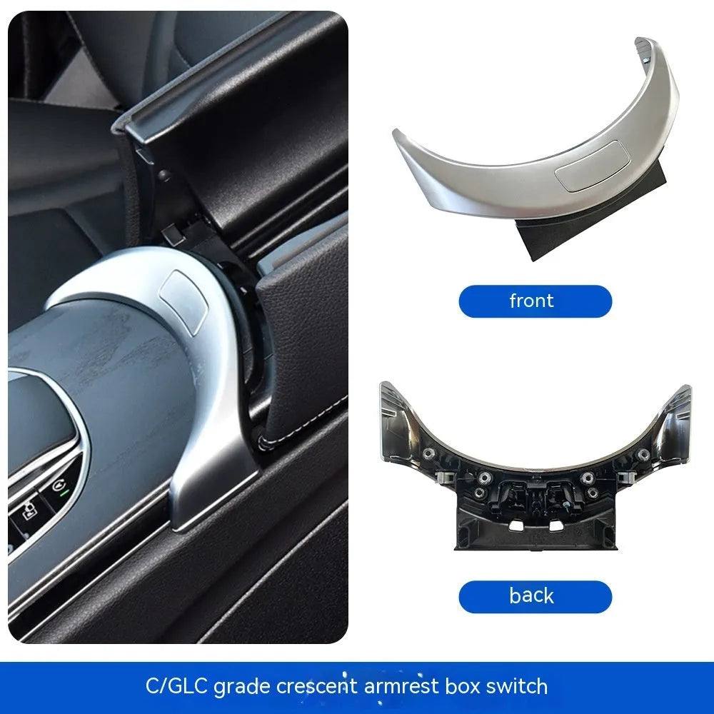 Mercedes-Benz C-Class GLC-Class armrest storage box electroplated replacement button panel