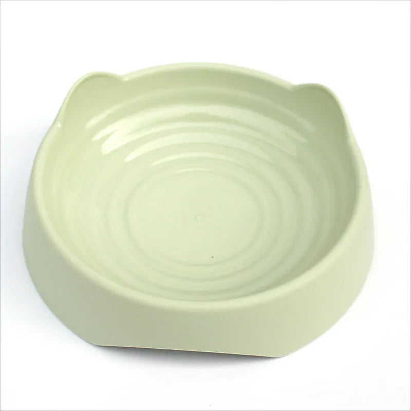 Blue ceramic dog slow feeder bowl with maze pattern for fast eaters