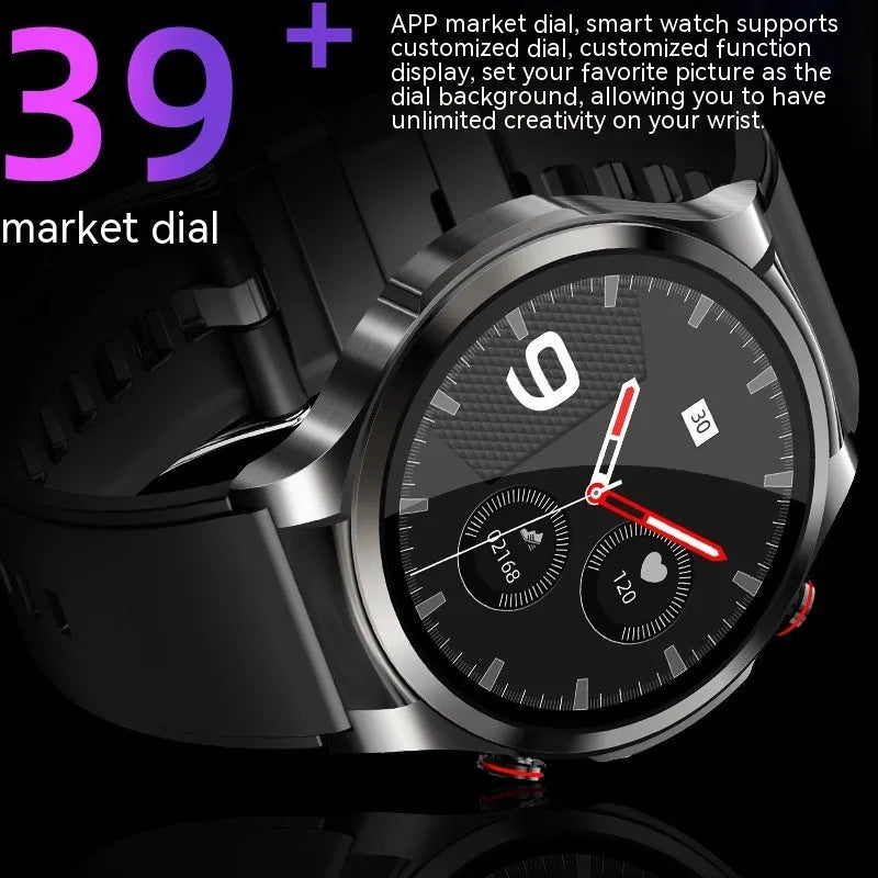Hot W11 blood sugar monitoring smart bracelet in black with AMOLED screen and TPU strap