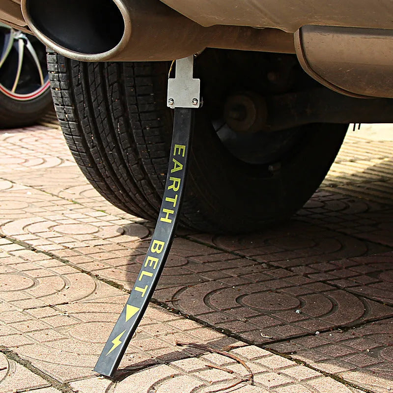 Black car electrostatic grounding belt with 370mm copper chain for saloons, SUVs, and vans